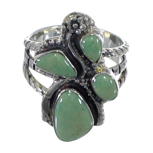 Turquoise Genuine Sterling Silver Southwestern Ring Size 8-3/4 CX49813
